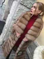 Шуба из лесной куницы 0