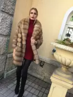 Шуба из лесной куницы 0