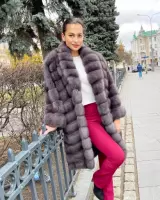 Шуба из соболя в оттенке 