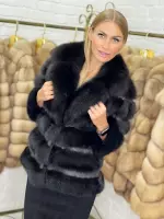 Шуба из черного соболя 0