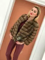 Поперечная шуба из баргузинского соболя 0