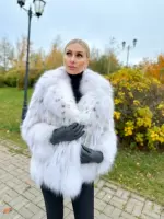 Короткая шуба из рыси 0