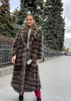 Шуба трапеция из баргузинского соболя 0