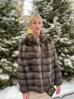 Короткая шуба из баргузинского соболя 1