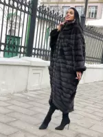 Шуба из баргузинского соболя с воротником-стойкой 2