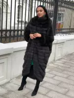 Шуба из баргузинского соболя с воротником-стойкой 3