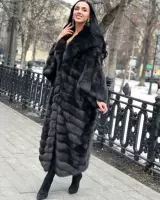 Шуба кокон из соболя с капюшоном 1