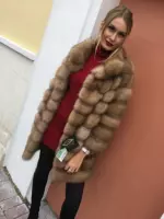 Шуба из лесной куницы 0