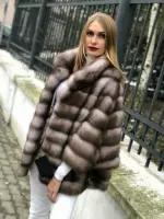 Шуба из каменной куницы 0