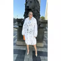 Длинная шуба из лисы под рысь 2