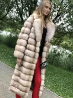 Шуба из лесной куницы 0