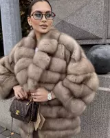 Шуба из куницы в оттенке тор-тор 2