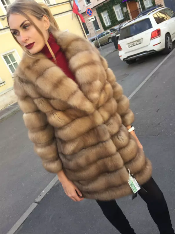 Шуба из лесной куницы 2